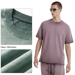 High Quality Streetwear 275 Grams Washed Tshirt Men Cotton Blank <strong>T</strong> <strong>Shirts</strong> Custom Logo Oversized <strong>Vintage</strong> Distressed <strong>T</strong> <strong>Shirt</strong> - Product Image 3