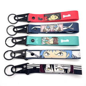 YYX venta al por mayor diseño Logo <span class=keywords><strong>tela</strong></span> <span class=keywords><strong>llaveros</strong></span> poliéster cordón Anime tejido llavero con regalos promocionales <span class=keywords><strong>personalizados</strong></span> - Product Image 4