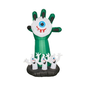 6 FT <b>Inflatable</b> Halloween Decorations Blow up Inflate Monster Hands with Evil Eyeballs Decor for Halloween - Product Image 1
