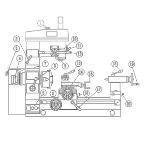 Mini tour combiné multifonction haute précision 3-en-1 de 420 mm, perceuse-fraiseuse pour métaux G1324 - Product Image 5