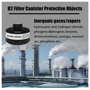 Masker Gas JM1 karet dapat dipakai ulang kustom masker <span class=keywords><strong>respirator</strong></span> Anti beracun 40mm dengan tangki Filter karbon aktif - Product Image 5