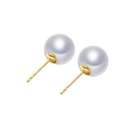 Boucles d'oreilles Aurora en perles d'eau douce naturelles parfaitement rondes, petites perles en argent 925 sélectionnées, comparables aux boucles d'oreilles Akoya