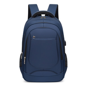 Laptop <b>Backpack</b> With Usb Port For Business Travel Men Black Solid Color <b>Large</b> <b>Capacity</b> <b>Backpack</b> With Laptop Compartment - Product Image 5