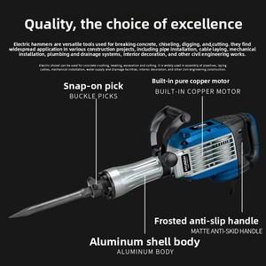 Vente directe usine – <span class=keywords><strong>Marteau</strong></span> perforateur électrique <span class=keywords><strong>hexagonal</strong></span> 95, robuste, de qualité industrielle, haute puissance 2200W 220V, modèle TC-DH2014 - Product Image 3