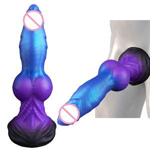 <span class=keywords><strong>Dildo</strong></span> énorme en silicone à nœuds, motif animal fantastique extraterrestre, avec ventouse, plug anal pour stimulation du point G, utilisation adulte, souple, pour hommes et femmes - Product Image 1