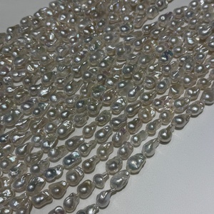 Collier en perles baroques blanches en gros, collier de perles naturelles cultivées non finies pour la fabrication de bijoux 12-16mm - Product Image 3