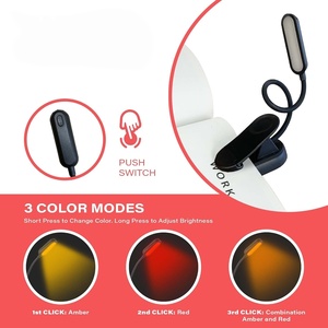3 Level Dimming Modern Rechargeable <b>Clip</b>-<b>On</b> <b>LED</b> Lamp Small & Portable for Reading in Reading Room - Product Image 4