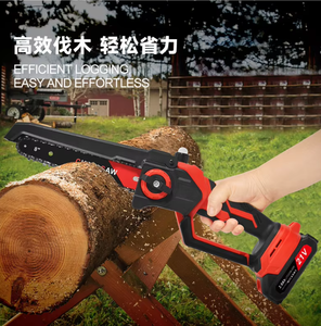 Scie à chaîne électrique portative sans balais à batterie lithium rechargeable, mini-tronçonneuse avec guide-chaîne de 6 à 8 pouces pour branches hautes, garantie 1 an - Product Image 2