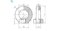 Écrou à œil rond en acier de haute qualité, galvanisé à chaud, plaqué zinc, boulon de suspension fileté, grade A2-70, à filetage gauche, 12 mm, matériel de levage