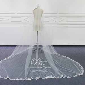Voile de mariée en <span class=keywords><strong>dentelle</strong></span>, nouveau Style, longs accessoires de mariage, voile de mariée en <span class=keywords><strong>dentelle</strong></span> de 3 mètres - Product Image 2