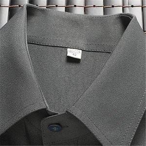 Herens Casual 2-delig Set Ademend Korte Mouwen Shirt & Lange Broek Rever Knoop Effen Kleur Gebreide Stof voor de Zomer - Product Image 5