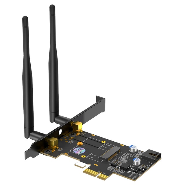 NGFF M.2 to PCI-E Desktop Adapter Board Card Wireless Network Card Dual-band WiFi7 BT5.4