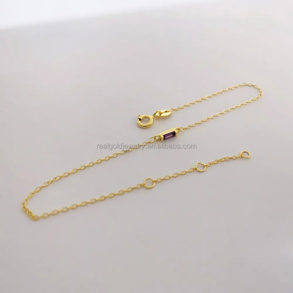 Bán Buôn Thiết Kế Đẹp S925 Sterling Sliver Đồ Trang Sức January Birthstone Vòng Đeo Tay Với Garnet Cá Nhân DIY Vòng Đeo Tay