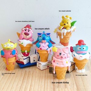Prominenten-Themen PVC Eiscreme Erdbeer-Bär Stitch Blind Box Schreibtisch-Figur 6 Varianten Unisex Schwangerschaftsgeschenk - Product Image 3