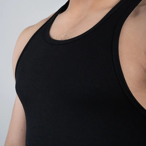 Débardeur de sport respirant en mélange de coton tissé à séchage rapide, écologique, pour homme, coupe musclée, sans manches, pour l'entraînement, 180g, personnalisable - Product Image 5