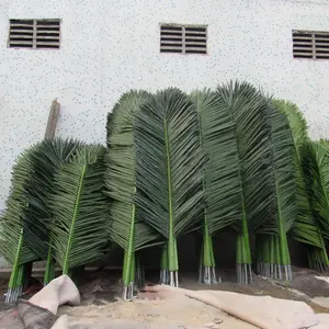 120 180200cm長さUVプルーフ人工シダ人工乾燥ヤシココナッツの木の葉人工