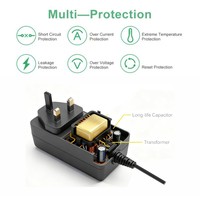 Adaptateur d'alimentation à découpage PD 65W avec prise UK Type G, entrée 100-240V AC 50/60Hz EN 61558, sortie 5V2A