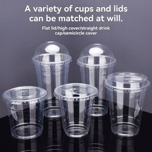 Vasos Desechables Transparentes de Plástico PET con Tapas, Calibre 98, 12/14/16/18/20/24 oz, Logotipo Personalizado para Café Helado, Latte, Jugo - Product Image 3