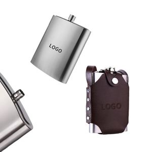 Flacon à whisky en métal de qualité supérieure avec logo personnalisé, bouteille d'alcool en acier inoxydable portable pour les voyages - Product Image 3