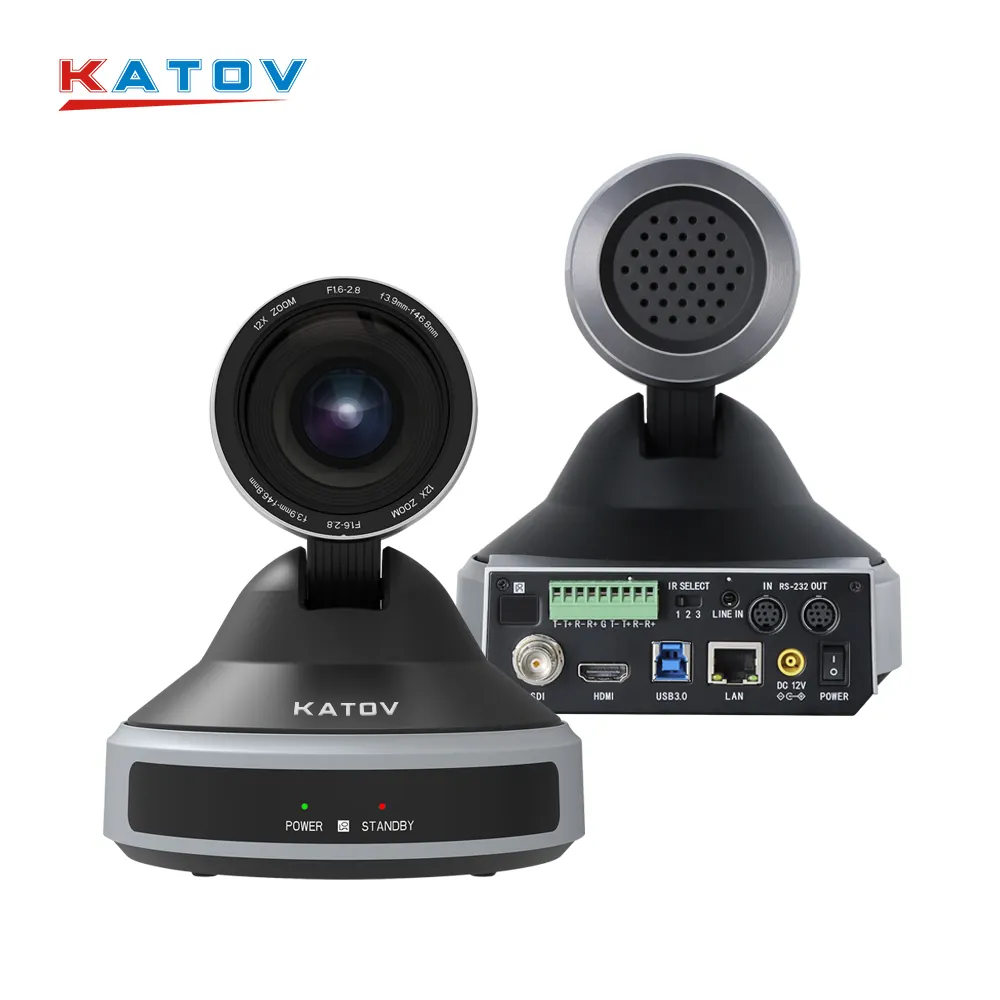 KATOV Low Price 12X 1080p HD Sdi H Dmi Ip Ptz Live Streaming Camera Usb 3.0 Output Video Conference Camera