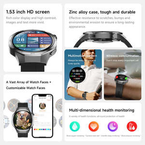 Montre connectée 2025 Smart Watch 5 Max WIFI NFC SOS Appel Bluetooth Suivi de santé Moniteur d'activité étanche Montre connectée sport et affaires pour hommes et femmes - Product Image 3
