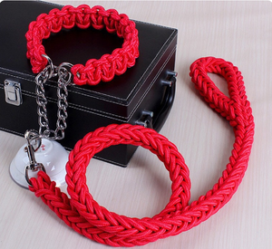 Nieuwe Achtstrengs Geweven Hondenhalsband Buiten Nylon Riem Voor Huisdieren Explosieveilige Ponsen Hondenriem - Product Image 3