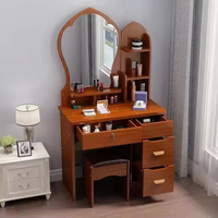 Commode de chambre à coucher en bois de frêne moderne avec miroir sur pied, design durable et écologique, rangement pour hôtel, salon, construction en panneaux