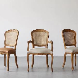 Silla <span class=keywords><strong>Luis</strong></span> Francesa Apilable de Lujo con Respaldo de Ratán, Diseño Nuevo, de Madera, para Eventos, Bodas y Hogar - Product Image 6