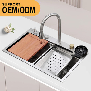 Évier carré multifonction en acier inoxydable de bonne qualité, <span class=keywords><strong>prix</strong></span> abordable, fait main, avec cascade intelligente, marque SIR, modèle pour <span class=keywords><strong>cuisine</strong></span> et salle de bain - Product Image 2