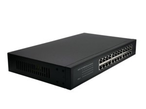สวิตช์เครือข่าย 24 พอร์ต 10/100Mbps ขายดีจากโรงงาน พร้อม QoS Vlan ตัวเรือนเหล็ก 24 RJ45 สวิตช์อีเธอร์เน็ตกิกะบิตความเร็วสูงสำหรับองค์กร - Product Image 4
