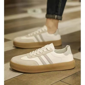 Automne été AD décontracté sportif chaussures à bout en cuir véritable blanc/noir à lacets confortable maille semelle intermédiaire en caoutchouc antidérapant - Product Image 2