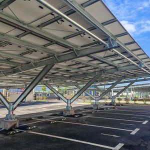 Supports de montage pour <span class=keywords><strong>carport</strong></span> <span class=keywords><strong>solaire</strong></span> de qualité supérieure, fabriqués en Chine, pour <span class=keywords><strong>2</strong></span> <span class=keywords><strong>voitures</strong></span>, en acier au carbone et alliage d'aluminium, garantie 25 ans - Product Image 1