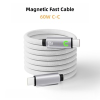 Câble de charge magnétique rapide PD 60W pour iPhone 17 16, USB-C, tressé, pour cadeaux de fin d'année
