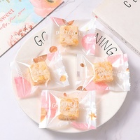 MorSun 100pcs 7*10cm Sacs de bonbons à biscuits faits à la main Hot Seal Snacks Emballage de biscuits flocon de neige Noël Anniversaire Fête de mariage