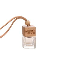 Offre Spéciale noir couleur 8ml bouteille carrée parfum de voiture vide prix de gros logo personnalisé bouteille diffuseur de voiture