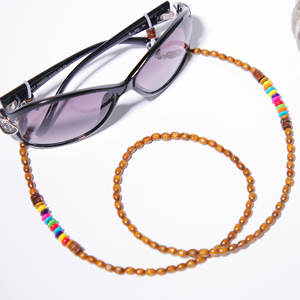 Rustik doğal BoHo ahşap boncuk gözlük kordon kordon çevre dostu güneş gözlüğü bağı tutucu ahşap gözlük zinciri - Product Image 3