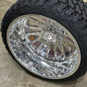 Cerchi Forgiati Viaol per Camion, Deep Dish, Cromati, Misure 8x170 6x5.5 8x180 6x139.7 8x6.5, Compatibili con Ford F250 F350, Misure 24x12 22x14 24x14 26x14 - Product Image 3