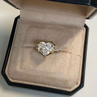 Anillo de Oro Rosa de 18K para Mujer con Diamante Cultivado en Laboratorio de 5 Quilates, Certificado, Estilo Old Money, Personalizado, Transfronterizo