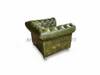 Canapé Chesterfield classique traditionnel de qualité supérieure avec design convertible en cuir véritable, confort luxueux, pieds en bois massif