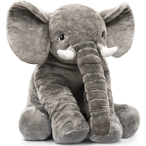 En71 CPC BSCI 24 inch lớn <span class=keywords><strong>Elephant</strong></span> Thú nhồi bông đồ chơi sang trọng ôm mềm búp bê plushies nhà máy tùy chỉnh stofftier nhà sản xuất - Product Image 1