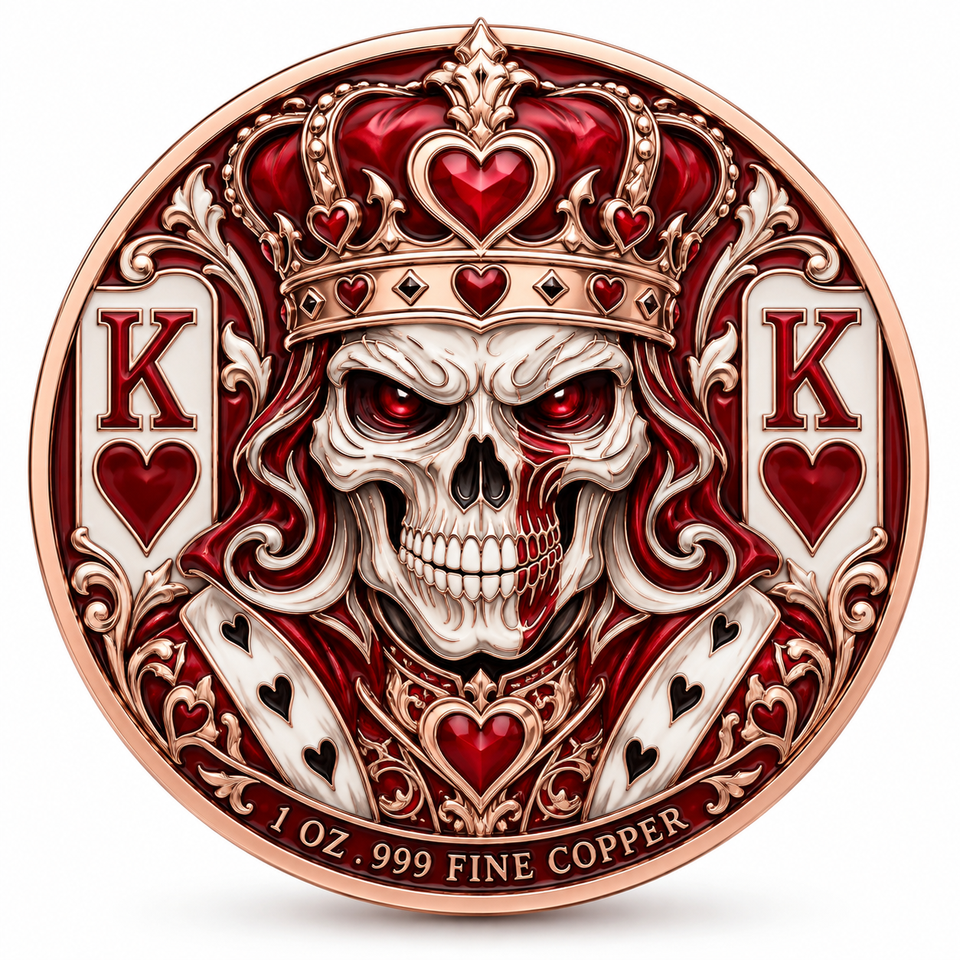 1oz 999 Pure Copper Coin Custom Skeleton Card Elements Brainstorming ...