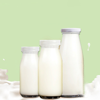 Accepter la personnalisation de plusieurs tailles bouteilles de boisson en verre transparent gobelet eau lait tasse couvercle