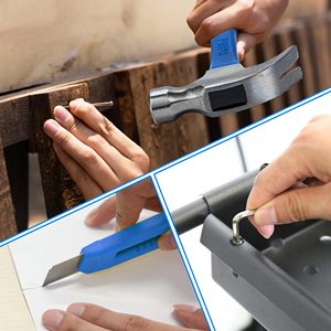 180-Piece Socket Wrench Woodworking Tool Case, Assorted Tool <b>Set</b> with Plastic Toolbox & Storage Box, Blue - Product Image 5