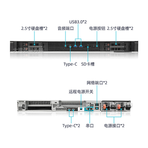 Estación de Trabajo en Formato Blade R3930, USB Tipo-C, Servidor en Rack 1U, Sin Procesador, Servidor Blade R3930 - Product Image 4