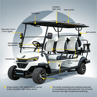 Voiturette de golf tout-terrain 6 places, 4 roues, électrique, pour les centres de villégiature, les excursions touristiques