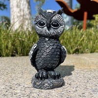 Dessin animé sorcière chat Sculpture gothique chaton résine ornement Halloween magique hibou Statue pour nouveauté cadeaux jour des morts décoration