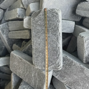 Pavimentadora de adoquines de pizarra negra vintage moderna al por mayor ladrillo de cubo de piedra caída natural para pavimentación de entrada al aire libre - Product Image 2
