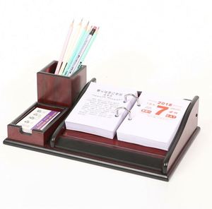 Organizador de Escritorio Multifuncional 2025, Juego de Artículos de Oficina, Calendario de Madera, Portaplumas, Ranura para Tarjetas, Regalo Empresarial para Escritorio - Product Image 6