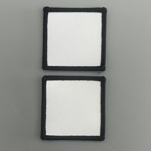 Kleiner Patch 4cm Rechteck 2*<span class=keywords><strong>3</strong></span> Zoll Sublimation Blank Patches Benutzer definierte Heat Press Hut Patches mit Klett verschluss - Product Image 3