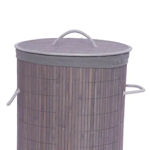定制聚酯柳条滚动洗衣篮篮篮，带可拆卸袋，用于衣物和衣物的家庭储物